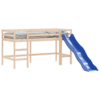 vidaXL Kids' Loft Bed with Slide 80x200 cm Solid Wood Pine