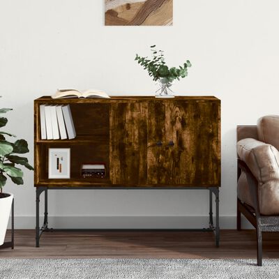 vidaXL Sideboard Smoked Oak 100x40x79.5 cm Engineered Wood