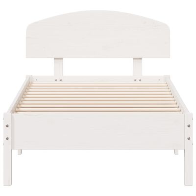 vidaXL Bed Frame without Mattress White 100x200 cm Solid Wood Pine