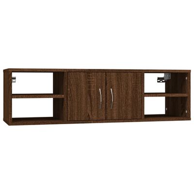 vidaXL Wall Shelf Brown Oak 102x30x29 cm Engineered Wood