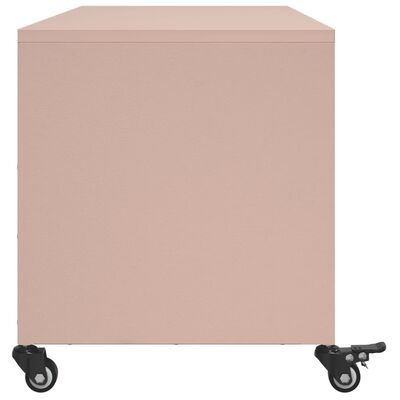 vidaXL TV Cabinet Pink 100.5x39x43.5 cm Steel