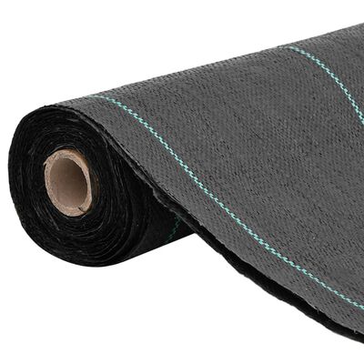 vidaXL Weed Membrane Black 0.5x10 m PP