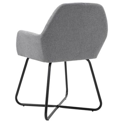 vidaXL Dining Chairs 4 pcs Light Grey Fabric