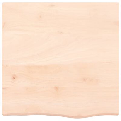 vidaXL Table Top 60x60x(2-4) cm Untreated Solid Wood Oak