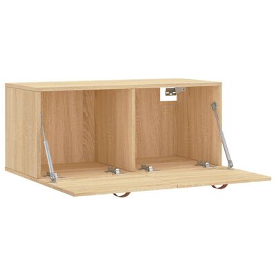 vidaXL Wall Cabinet Sonoma Oak 80x36.5x35 cm Engineered Wood