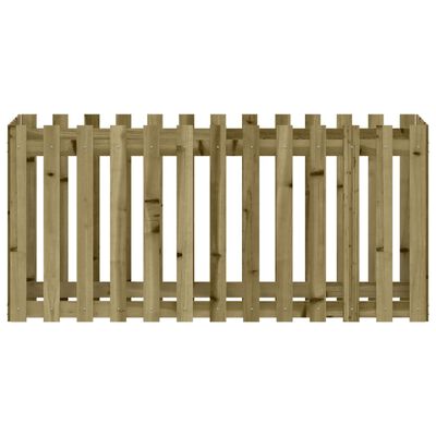 vidaXL Garden Raised Bed with Fence Design 150x50x70 cm Impregnated Wood Pine