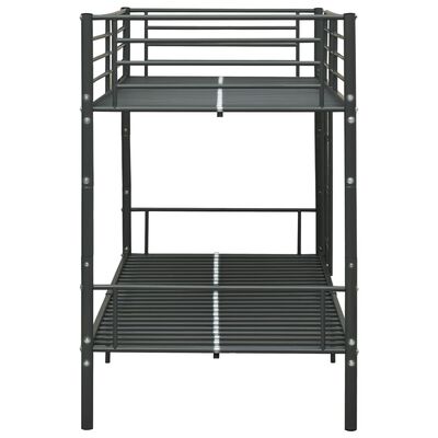 vidaXL Bunk Bed without Mattress Black Metal 90x200 cm