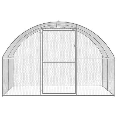 vidaXL Outdoor Chicken Coop 3x24x2 m Galvanised Steel