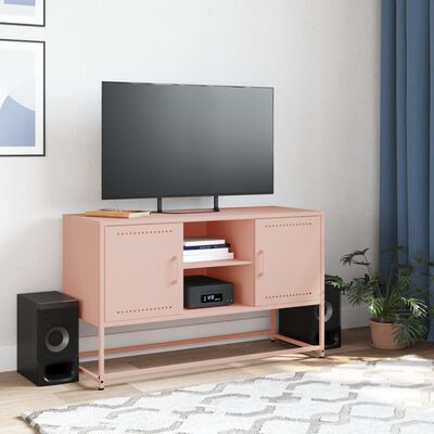 vidaXL TV Cabinet Pink 100.5x39x60.5 cm Steel