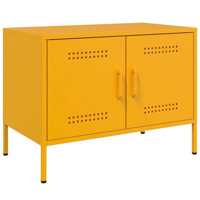 vidaXL TV Cabinet Mustard Yellow 68x39x50.5 cm Steel