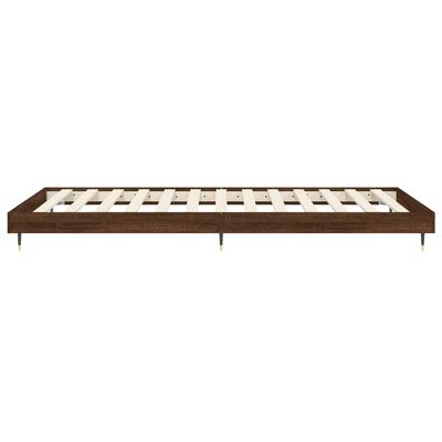 vidaXL Bed Frame without Mattress Brown Oak 90x200 cm Engineered Wood