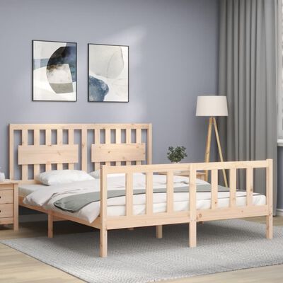 vidaXL Bed Frame without Mattress 160x200 cm Solid Wood Pine