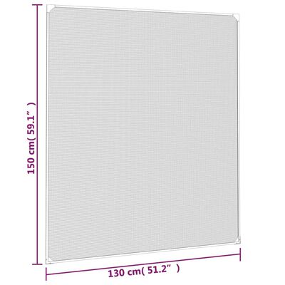 vidaXL Magnetic Insect Screen for Windows White 130x150 cm