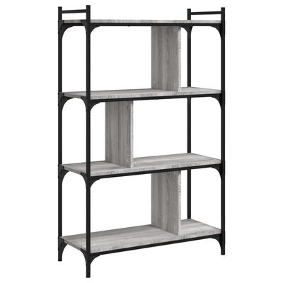 vidaXL Bookcase 4-Tier Grey Sonoma 76x32x123 cm Engineered Wood