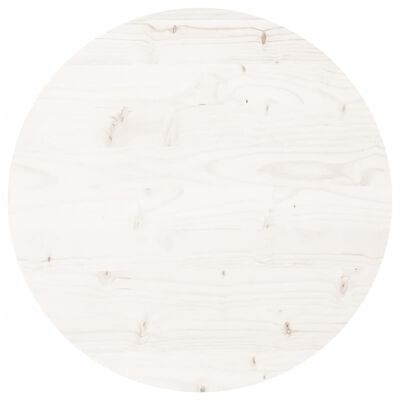 vidaXL Table Top Round White Ø50x3 cm Solid Wood Pine