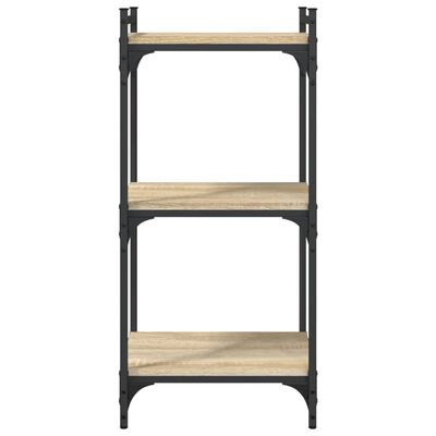 vidaXL Bookcase 3-Tier Sonoma Oak 40x30x86 cm Engineered Wood