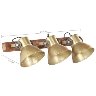 vidaXL Industrial Wall Lamp Brass 65x25 cm E27