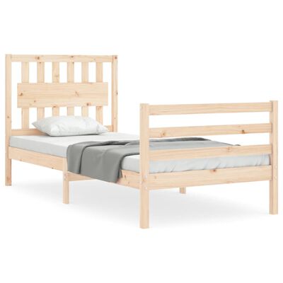 vidaXL Bed Frame without Mattress Single Solid Wood