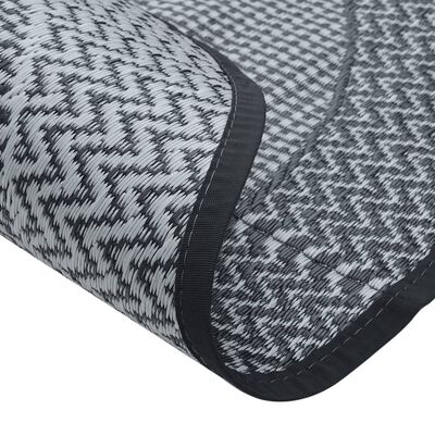 vidaXL Outdoor Carpet Grey Ø120 cm PP