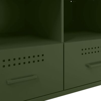 vidaXL TV Cabinet Olive Green 68x39x50.5 cm Steel