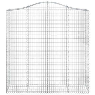 vidaXL Arched Gabion Baskets 3 pcs 200x50x200/220 cm Galvanised Iron