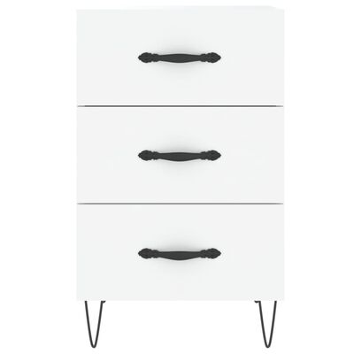 vidaXL Bedside Cabinet White 40x40x66 cm Engineered Wood