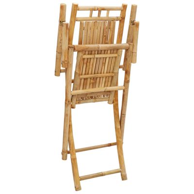 vidaXL Folding Garden Chairs 2 pcs 53x66x99 cm Bamboo