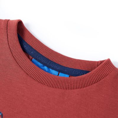 Kids' T-shirt with Long Sleeves Burnt Red 116