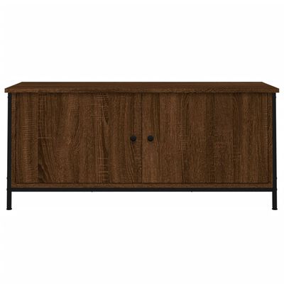 vidaXL TV Cabinet with Doors Brown Oak 102x35x45 cm Engineered Wood