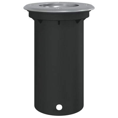 vidaXL Outdoor Ground Light Round Black 10.5x10.5cm Die-cast Aluminium