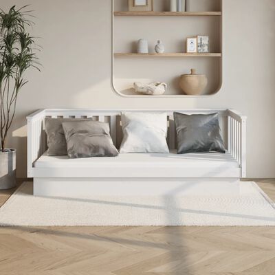 vidaXL Day Bed without Mattress White 80x200 cm Solid Wood Pine