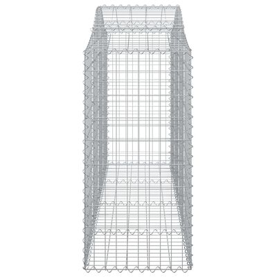 vidaXL Arched Gabion Baskets 13 pcs 200x50x120/140 cm Galvanised Iron