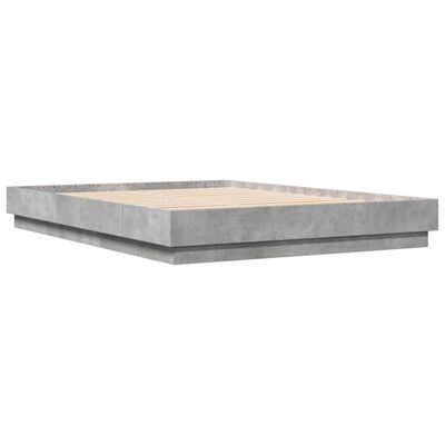 vidaXL Bed Frame without Mattress Concrete Grey 150x200 cm King Size