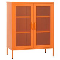 vidaXL Storage Cabinet Orange 80x35x101.5 cm Steel