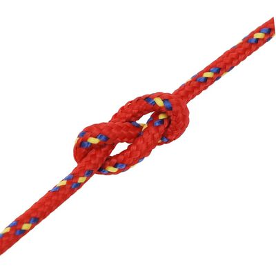 vidaXL Boat Rope Red 5 mm 100 m Polypropylene