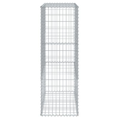 vidaXL Gabion Basket with Cover 100x50x150 cm Galvanised Iron