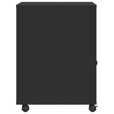 vidaXL Printer Stand with Wheels Black 60x50x67 cm