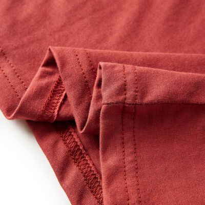 Kids' T-shirt with Long Sleeves Burnt Red 140