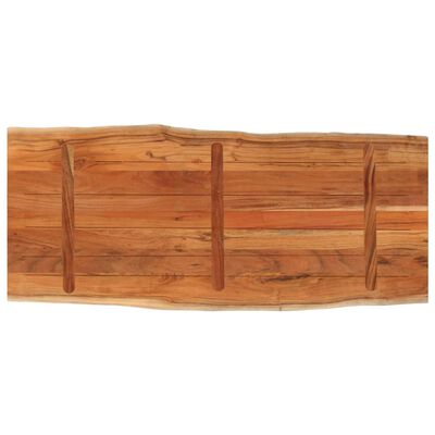 vidaXL Table Top 140x60x3.8 cm Rectangular Solid Wood Acacia Live Edge