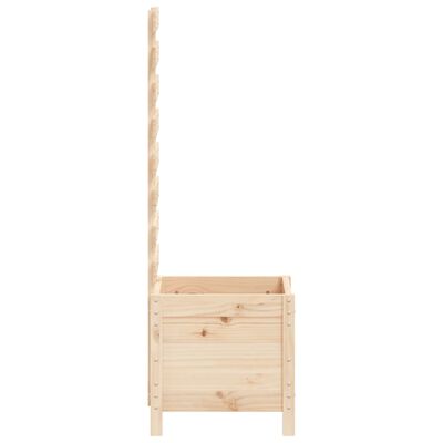 vidaXL Garden Planter with Rack 39x39.5x114 cm Solid Wood Pine