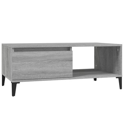 vidaXL Coffee Table Grey Sonoma 90x50x36.5 cm Engineered Wood