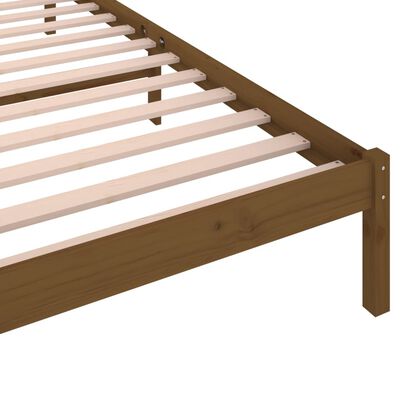 vidaXL Bed Frame without Mattress Solid Wood Pine 90x200 cm Honey Brown