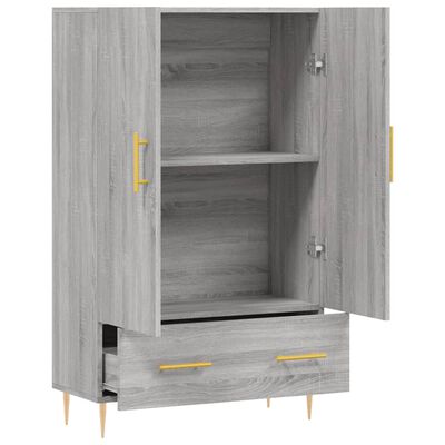 vidaXL Highboard Grey Sonoma 69.5x31x115 cm Engineered Wood