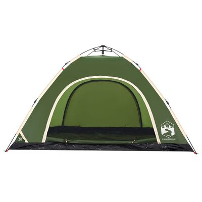 vidaXL Camping Tent 5-Person Green Quick Release