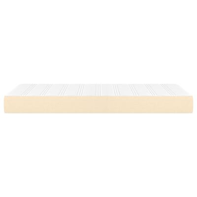 vidaXL Pocket Spring Bed Mattress Cream 80x200x20 cm Fabric