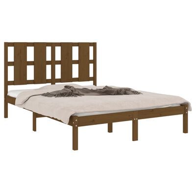 vidaXL Bed Frame without Mattress Honey Brown 120x200 cm Solid Wood Pine