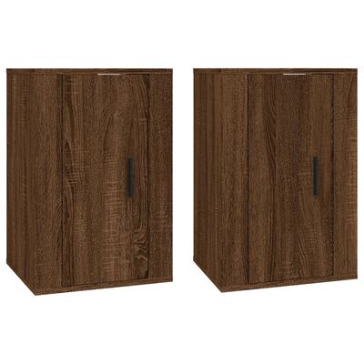 vidaXL Wall Mounted TV Cabinets 2 pcs Brown Oak 40x34.5x60 cm