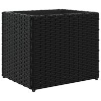 vidaXL Garden Planter Black 36x30x32 cm Poly Rattan