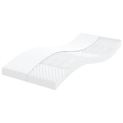 vidaXL Foam Mattresses 2 pcs White 100x200 cm 7-Zone Hardness 20 ILD