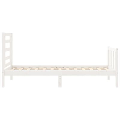 vidaXL Bed Frame without Mattress White 90x200 cm Solid Wood Pine